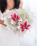 Everlasting | Pink Lily & Baby's Breath Bouquet