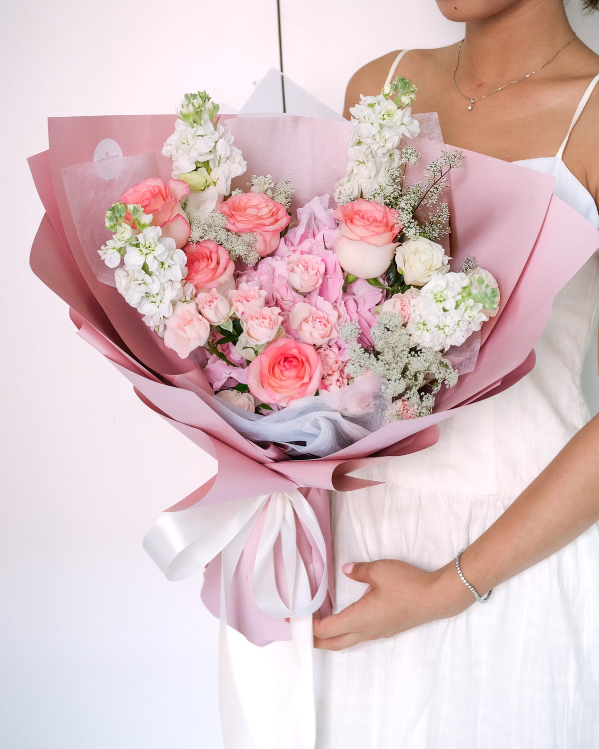 Last Forever | Pink Hydrangea & Pink Rose Bouquet