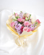 Bloom Of The Month | Pink Eustoma & Matthiola Bouquet