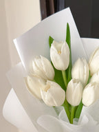 Soft Elegance | Minimalistic White Tulip Bouquet