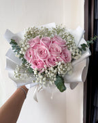Beloved | Light Pink Rose & Baby's Breath Bouquet