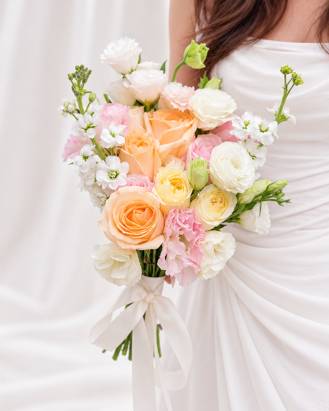 Spring Promise | Yellow & Pink Rose Bridal Bouquet