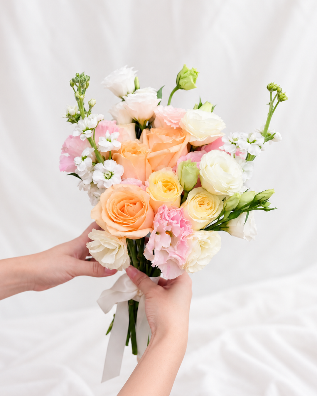 Spring Promise | Yellow & Pink Rose Bridal Bouquet