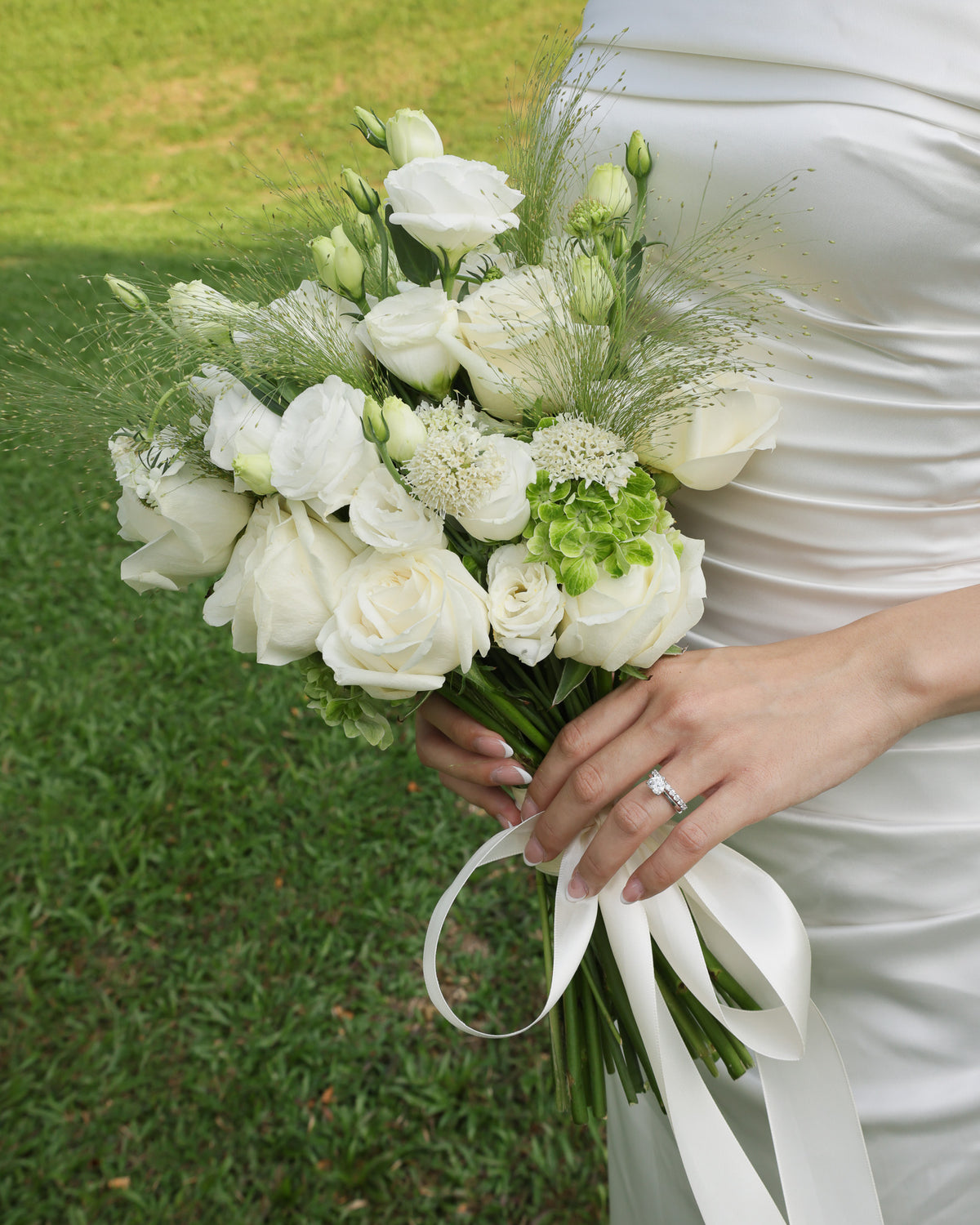 Yours Always | White & Green Bridal Bouquet